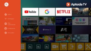 Aptoide TV – главное окно приложения